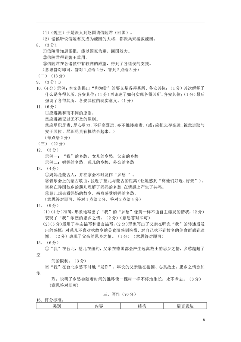 福建省龙岩市2015年中考语文真题试题（含答案）_中考真题_1.语文中考真题2015-2024年_2015年全国中考语文154份_2015年全国中考154份