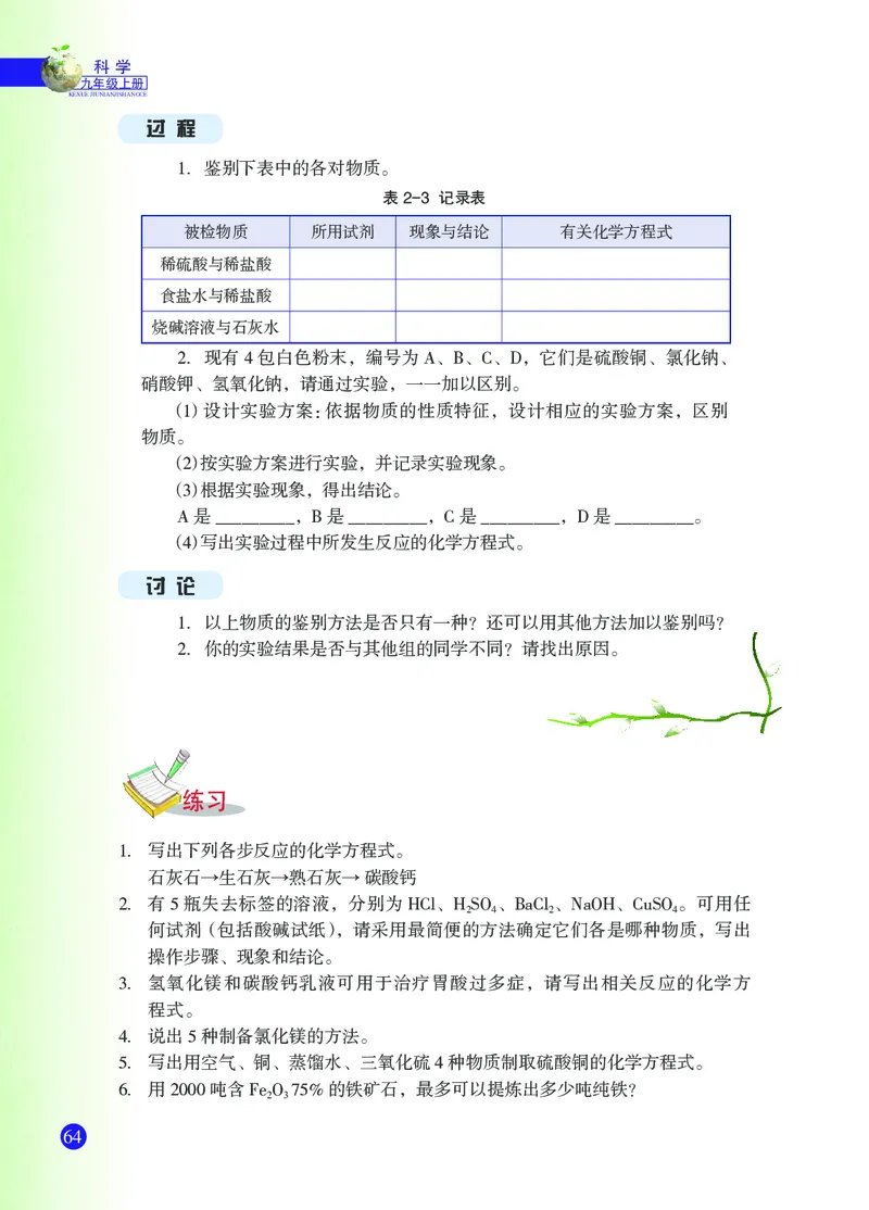 浙教版9年级科学上册高清教材_4-教培资料-26年最新资料-同步更新_初中高中教资_03科三专项（进去保存报考的学科即可）_02科三专项（笔记真题思维导图教学设计版本二）