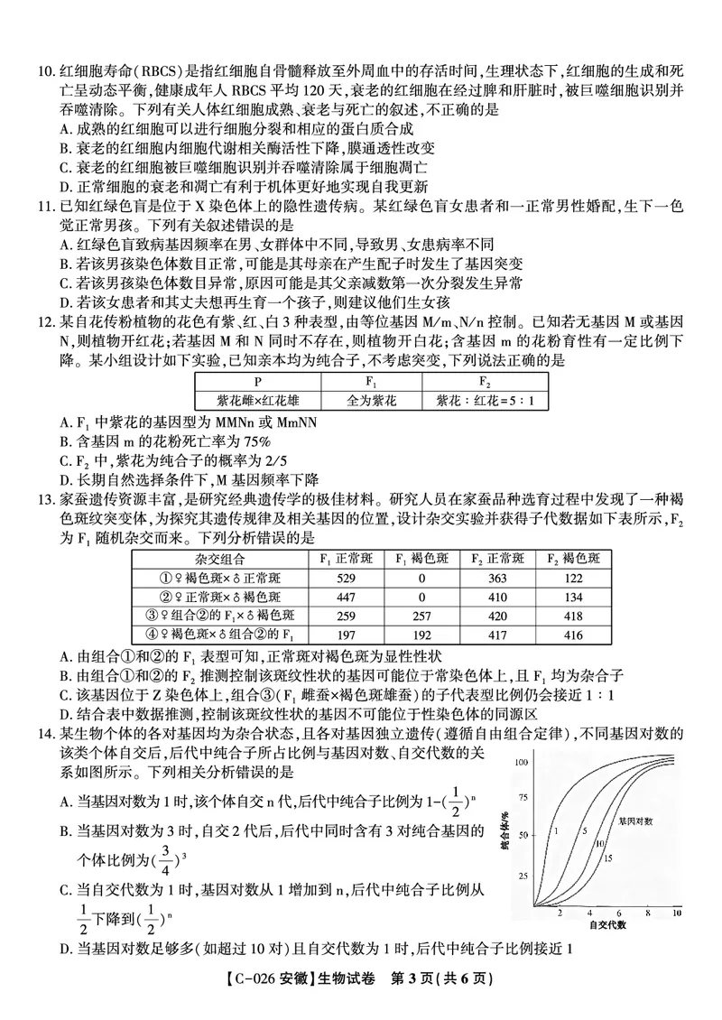 生物试题&middot;2025年11月高三期中联考_251121安徽省皖江名校联盟2025-2026学年高三上学期期中联考（全科）
