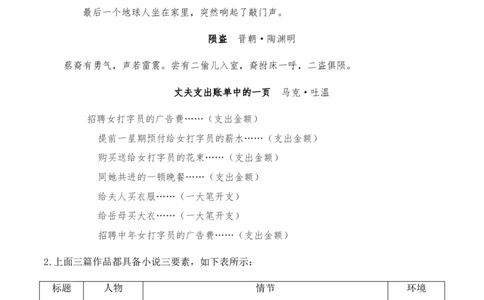 特级教师课堂《作文指导：学写小小说》（教学设计）高中语文选择性必修上册同步教学（统编新版）_4-教培资料-26年最新资料-同步更新_初中高中教资_03语文教案_教案第2套