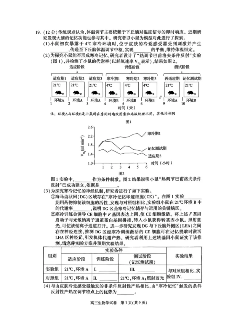 北京市朝阳区2025-2026学年高三上学期期中质量监测生物试卷（含答案）_251109北京市朝阳区2025-2026学年高三上学期期中质量检测（全科）