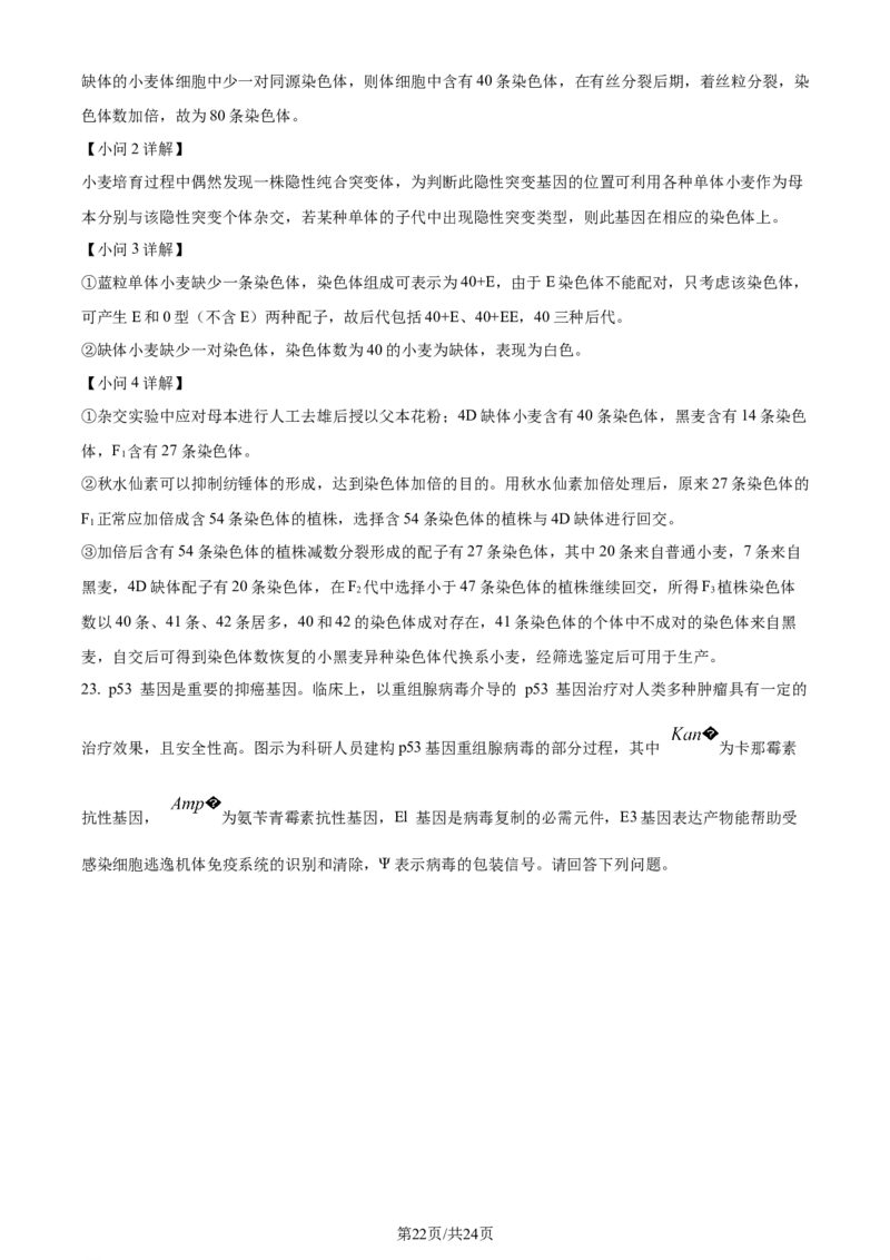 精品解析：江苏省新高考基地学校2023-2024学年高三12月月考生物试题（解析版）_2024届江苏省新高考基地学校高三上学期第三次大联考