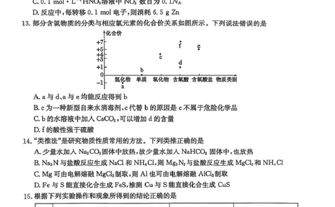 化学试卷(26-L-158C)_251101黑龙江省齐齐哈尔市普通高中联谊学校2025-2026学年高三上学期期中考试（全科）