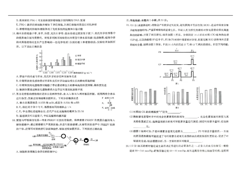 河北省&ldquo;五个一&rdquo;名校联盟2024-2025学年高二下学期7月期末生物试题（有答案）_2025年7月_250715河北省&ldquo;五个一&rdquo;名校联盟2024-2025学年高二下学期7月期末