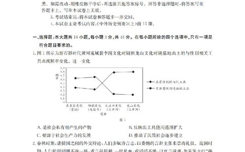 甘肃省2026届高三上学期10月联考（26-76C）历史_251103金太阳&middot;甘肃省2026届高三上学期10月联考（26-76C）（全科）