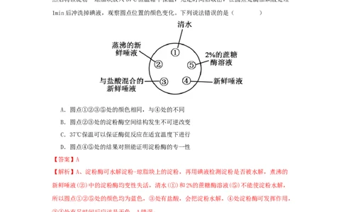 惠州市实验中学2026届高三生物12月阶段性检测（解析版）_2025年12月_251207广东省惠州市实验中学2025-2026学年高三上学期12月阶段性检测（全科）
