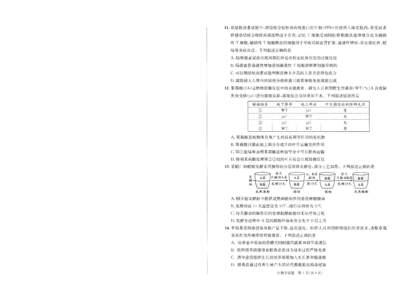 成都市2023级高中毕业班第一次诊断性检测生物_2025年12月_251224四川省成都市2023级(2026届)高中毕业班高三年级第一次诊断性检测（全科）