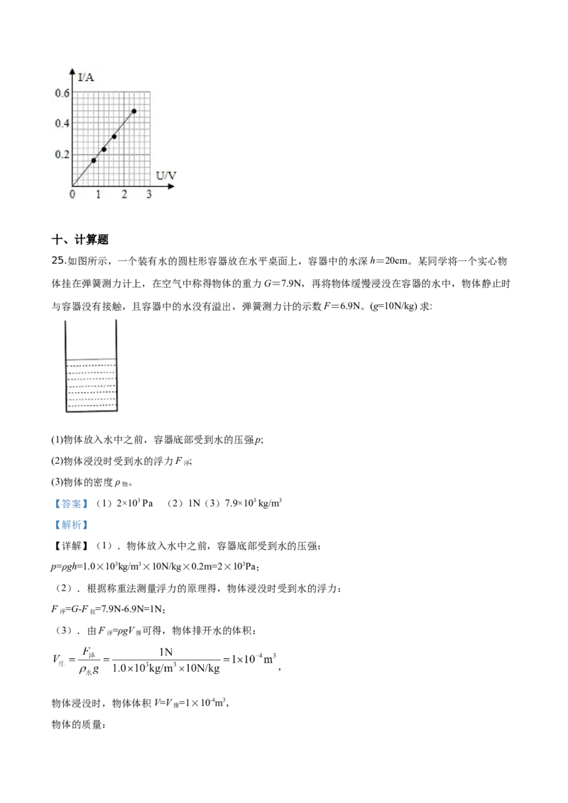 精品解析：2019年贵州省铜仁市中考物理试题（解析版）_中考真题_4.物理中考真题2015-2024年_2019年中考物理真题175份_2019年中考真题精品解析物理（贵州铜仁市）精编word版