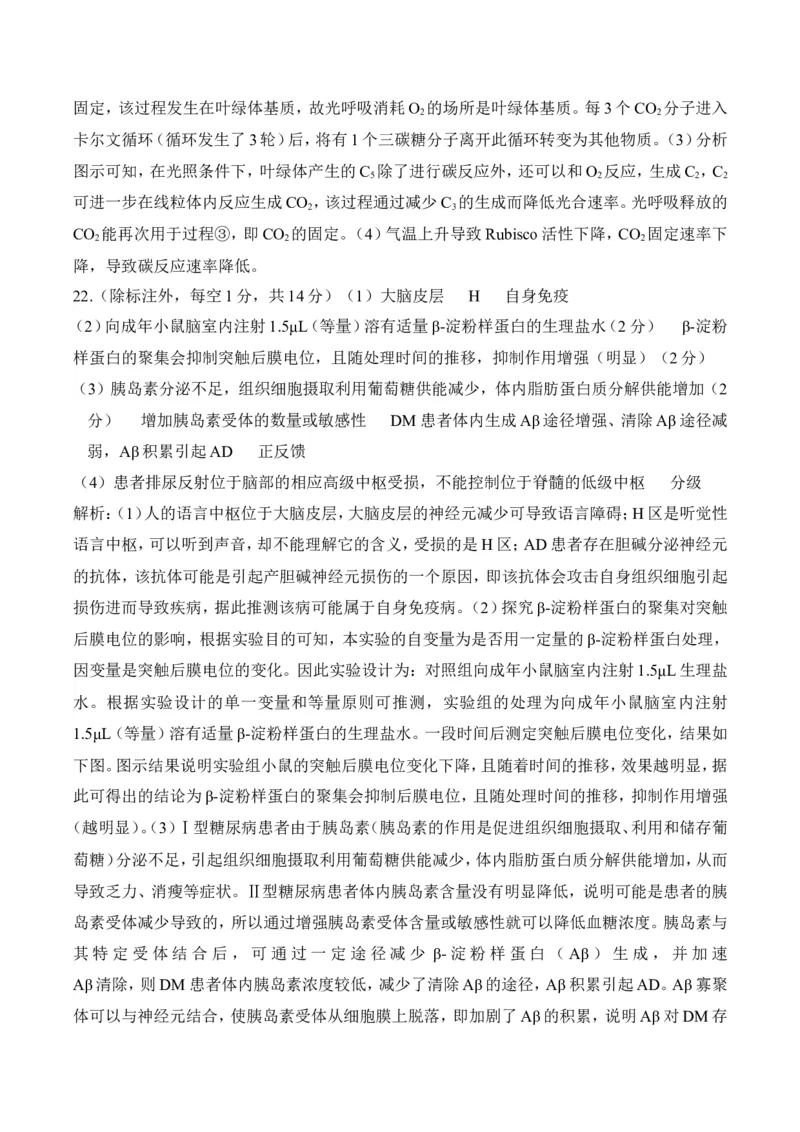 参考答案_2025年6月_2506022025届高考生物学热点核心卷新高考卷_2025届高考生物学热点核心卷新高考卷一（含解析）