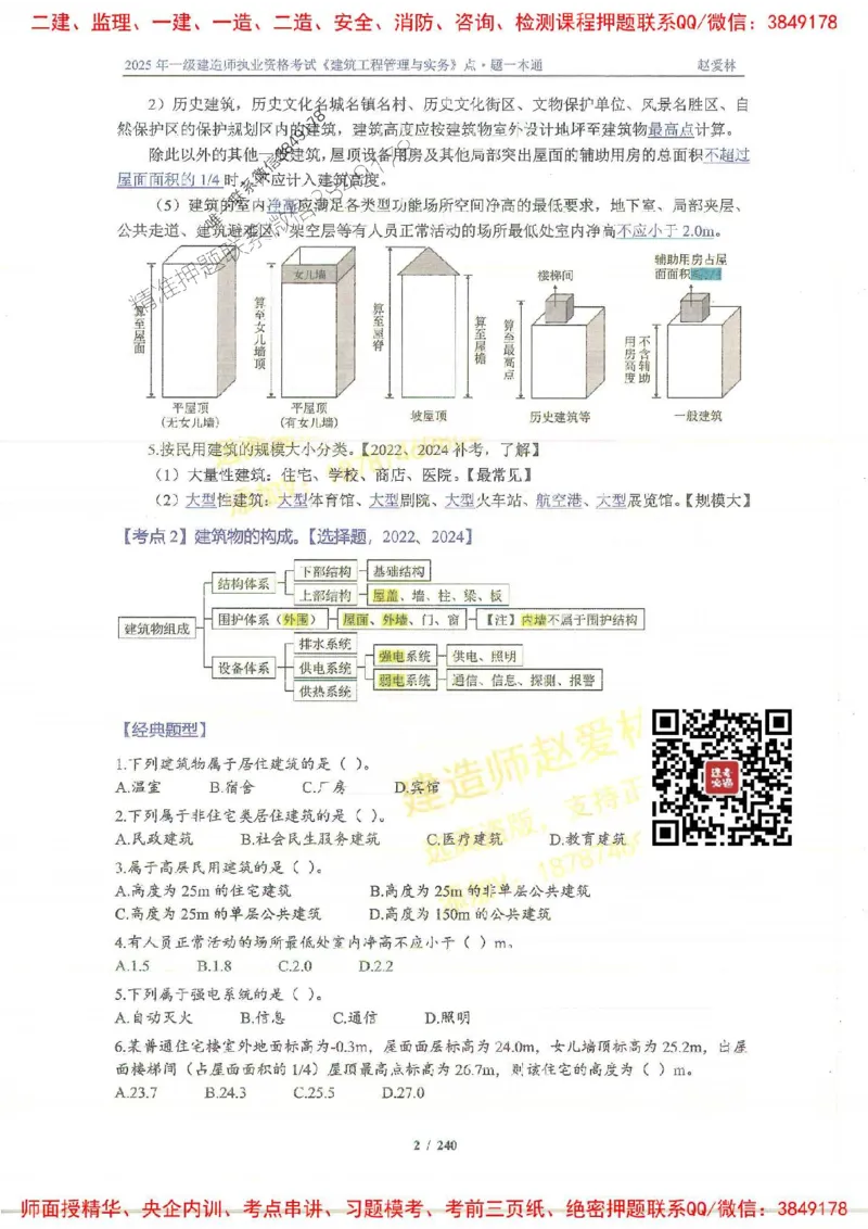2025一建建筑-赵爱林-点.题一本通_2026年一级建造师_2026年一建建筑_2025年一建建筑SVIP_01-精华文档✿电子教材✿历年真题_29-建筑《点题一本通》赵爱林推荐