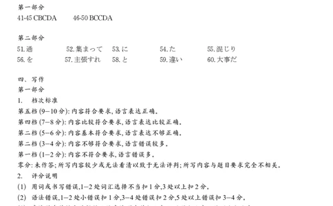 日语答案&middot;2025年12月皖江名校高三联考_2025年12月_251221安徽省皖江名校联盟2025-2026学年高三年级12月质量检测（全科）_答案PDF