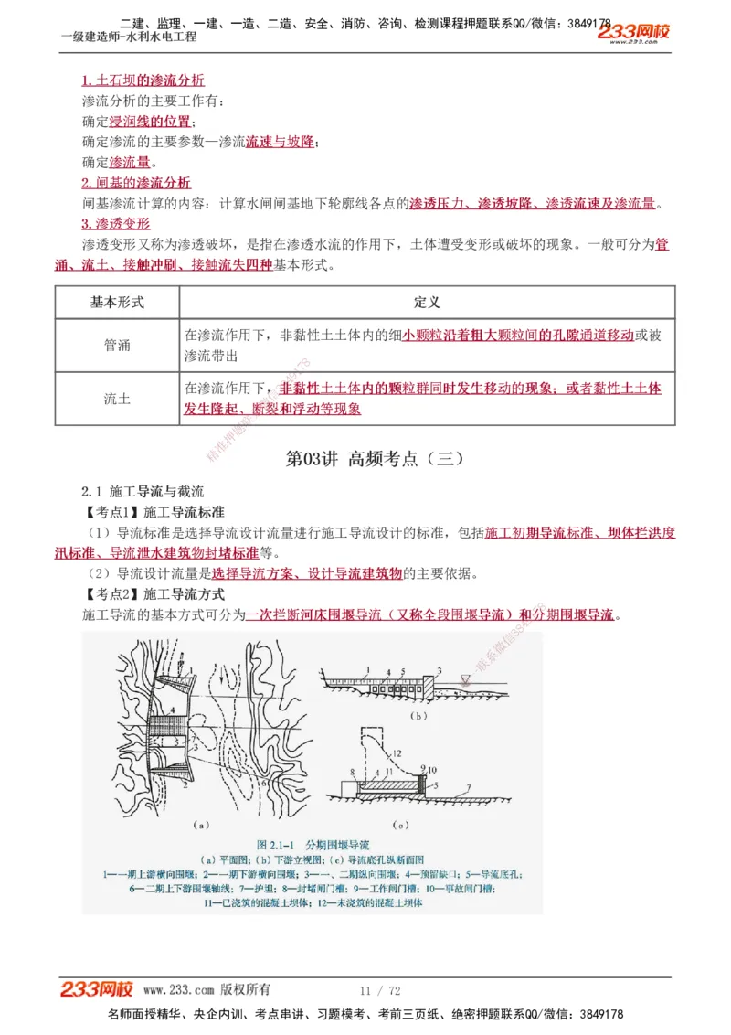 1-13_2026年一级建造师_2026年一建水利_2025年一建水利SVIP_04-冲刺串讲✿考点强化✿小灶集训_04-水利《高频考点班》刘二林233推荐