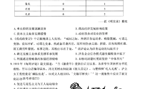 历史卷-2506台州高二期末_2025年6月_250628浙江台州市2024-2025学年高二下学期6月期末（全科）