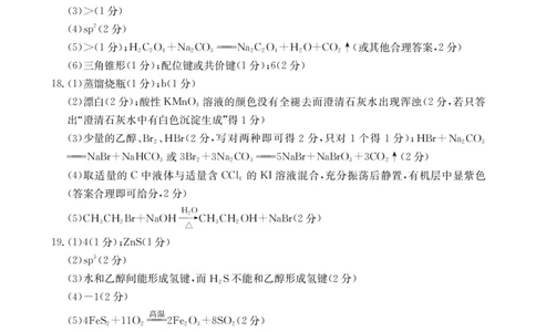 广东省云浮市2024-2025学年高二下学期高中教学质量检测化学答案_2025年7月_250725金太阳&middot;广东省云浮市2024-2025学年高二下学期高中教学质量检测（金太阳25-542B）（全科）
