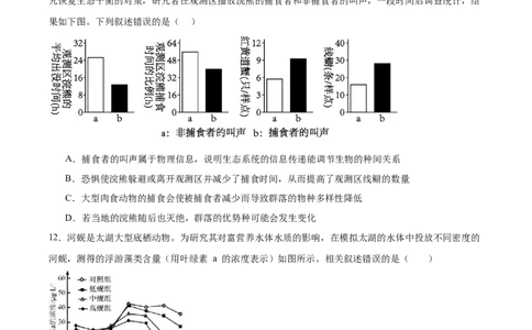安徽省合肥一六八中学2024-2025学年高二下学期期末考试生物试卷（含答案）_2025年7月_250729安徽省合肥市合肥一六八中学2024-2025学年高二下学期期末考试（全科）