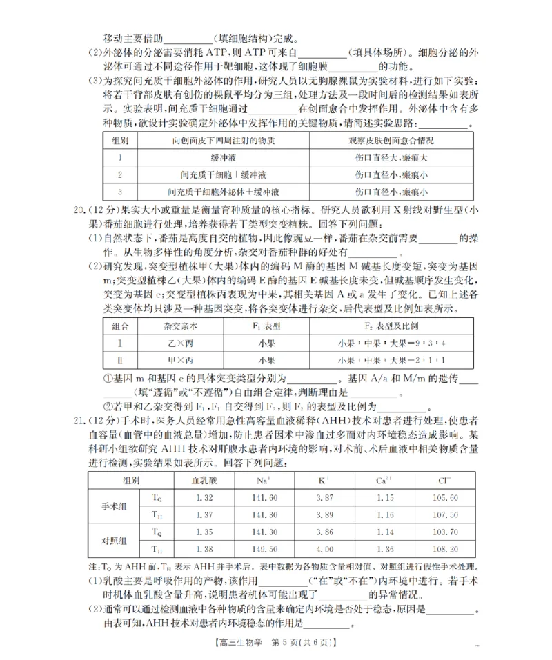 河北省2026届高三年级上学期期中考试（26-111C）生物_2025年12月_251210金太阳&middot;河北省2026届高三年级上学期期中考试（26-111C）（全科）
