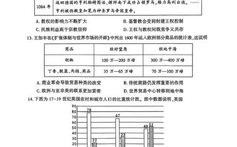 河南省开封市2024-2025学年高二下学期期末调研考试历史试卷+答案_2025年7月_250708河南省开封市2024-2025学年高二下学期期末调研考试（全科）