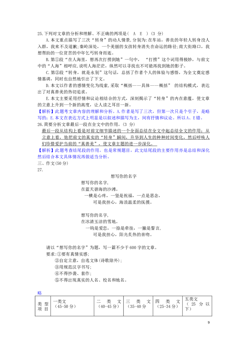 湖南省衡阳市2019年中考语文真题试题（含解析）_中考真题_1.语文中考真题2015-2024年_2019年全国中考语文154份_2019年全国中考YuWen154份