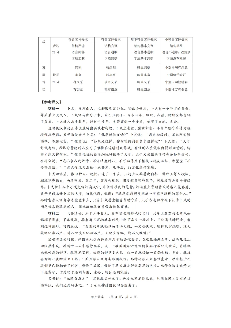 2024届湖南省长沙市长郡中学高三上学期期末适应性考试语文答案_2024年1月_01每日更新_30号_2024届湖南省长沙市长郡中学高三上学期期末适应性考试