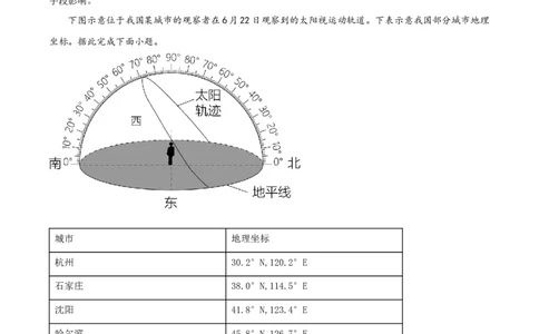 湖南省长沙大学附属中学2024-2025学年高二下学期6月月考地理试题Word版含解析_2025年6月_250627湖南省长沙大学附属中学2024-2025学年高二下学期6月月考
