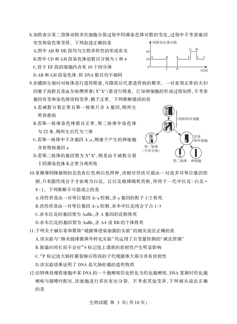 生物试卷(清晰版)-山东省临沂市（北京时代凤凰研究院）2026届高三年级教学质量检测考试（上学期期中）_251116山东省临沂市2026届高三11月教学质量检测（全科）