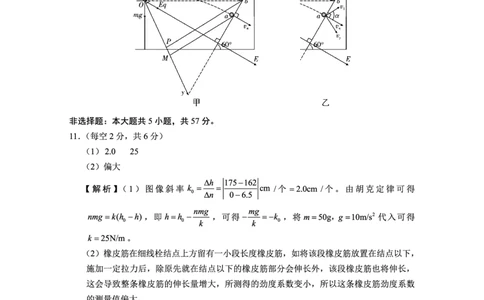 2025届重庆一中高考适应性考试物理答案_2025年6月_250602重庆一中高2025届高三高考适应性考试（全科）