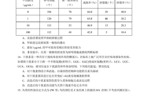 泸州市三校联盟2025年高三上期第一次联合考试生物_251115四川省泸州市三校联盟2025年高三上期第一次联合考试（全科）