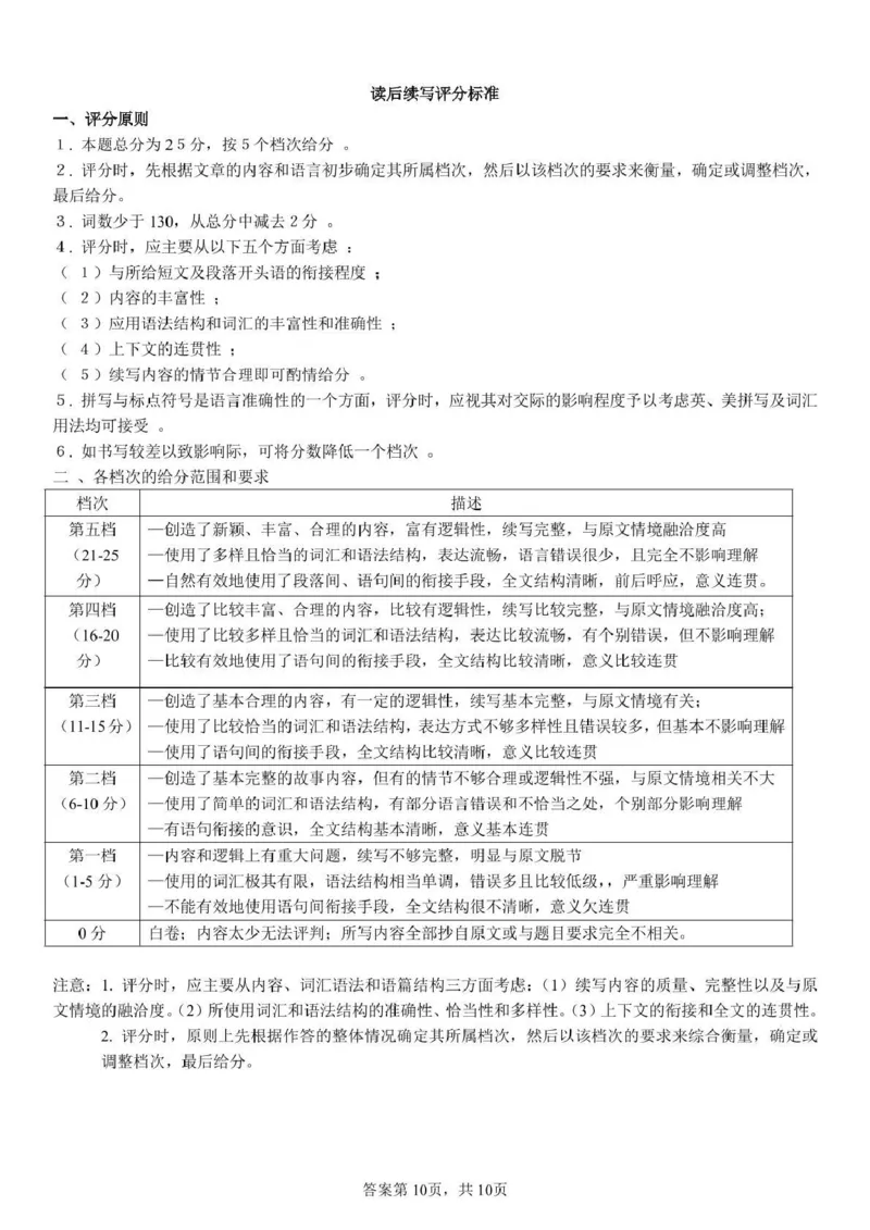 泸州市三校联盟2025年高三上期第一次联合考试英语答案_251115四川省泸州市三校联盟2025年高三上期第一次联合考试（全科）