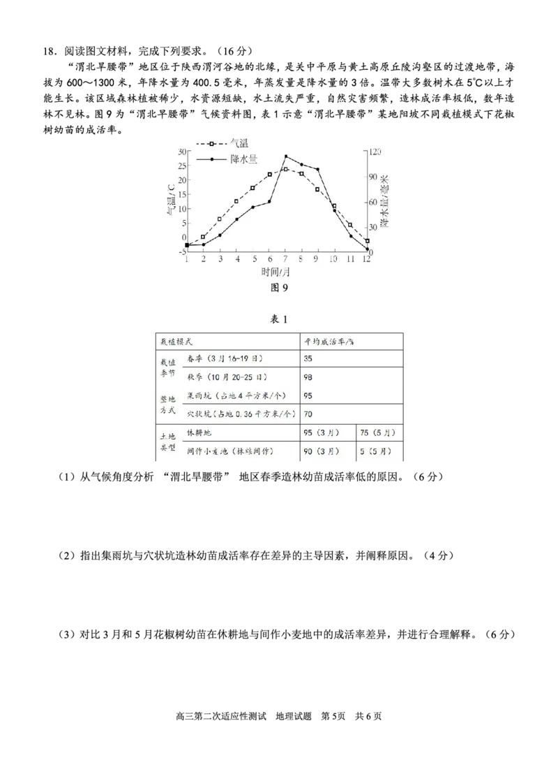 南宁三中2025年5月高三二模地理试卷_2025年6月_250601广西南宁三中2025届毕业班五月第二次适应性测试（全科）_南宁三中2025届毕业班五月第二次适应性测试地理