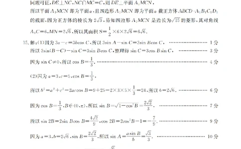 河北省2026届高三年级上学期期中考试（26-111C）数学答案_2025年12月_251210金太阳&middot;河北省2026届高三年级上学期期中考试（26-111C）（全科）