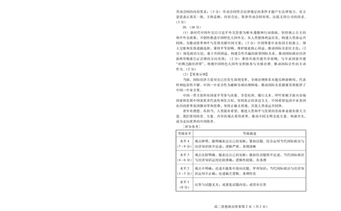 政治试卷(高二下期末考7.8-7.10)答案_2025年7月_250711山东省潍坊市2026届高二阶段性调研监测（高二下学期期末）(全科）