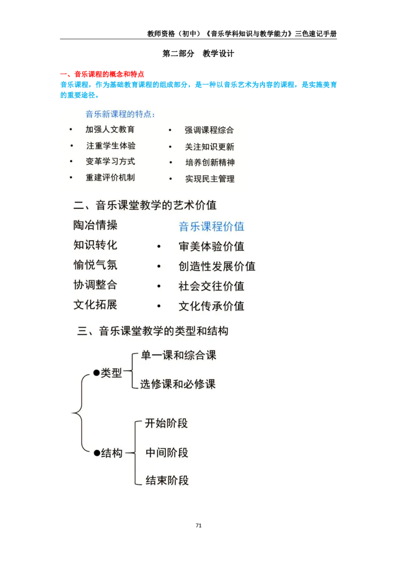 教师资格《（初中）音乐》三色速记手册_4-教培资料-26年最新资料-同步更新_初中高中教资_03科三专项（进去保存报考的学科即可）_03科三初高中三色笔记（无水印版）_初中
