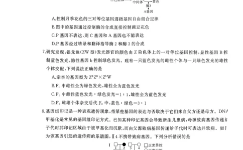 天壹名校联盟长望浏宁四县市2026届高三11月期中质量检测生物_251122湖南天壹名校联盟长望浏宁四县市2026届高三11月期中质量检测（全科）