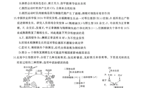 天壹名校联盟长望浏宁四县市2026届高三11月期中质量检测生物_251122湖南天壹名校联盟长望浏宁四县市2026届高三11月期中质量检测（全科）