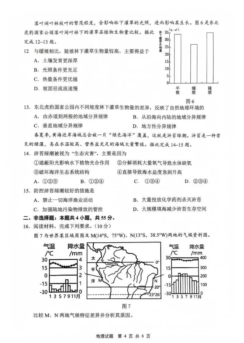 海口市高二年级地理期末考试_2025年7月_250729海南省海口市2024-2025学年高二下学期7月期末考试（全科）_0823204624_海南省海口市2024-2025学年高二下学期7月期末地理试题（含答案）
