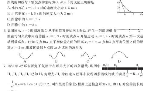 山西省2024-2025学年高二下学期期末考试物理_2025年7月_250715山西省金太阳2024-2025学年高二下学期期末考试（25-568B）（全科）