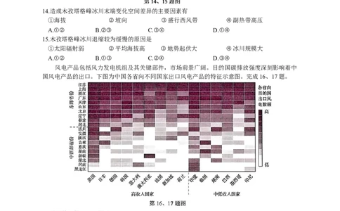 浙江省台州市2026届高三第一次教学质量评估地理试题（含答案）_251117浙江台州一模-台州市2026届高三第一次教学质量评估（全科）