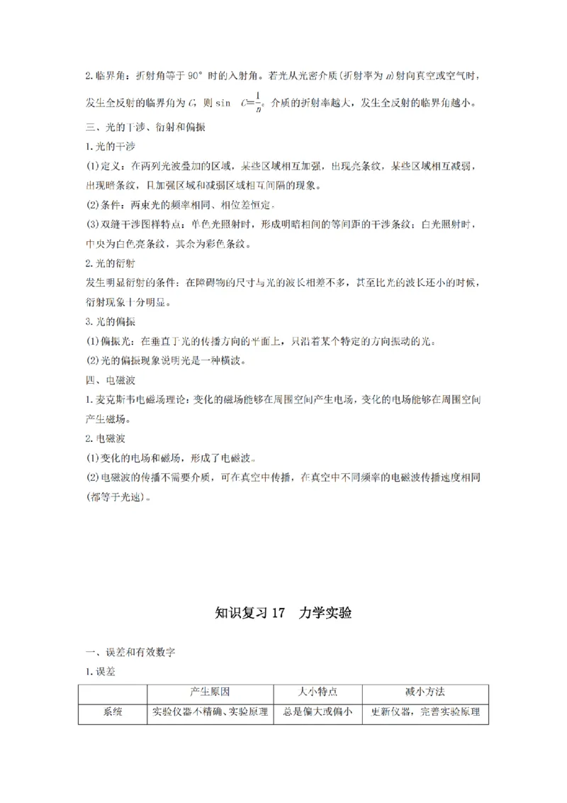 25高考物理考前必备手册_2025年6月_250607合集