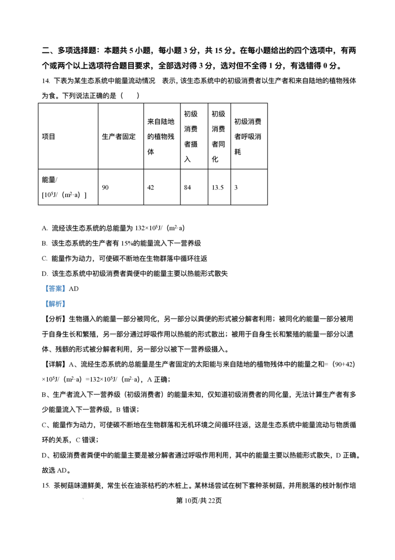 河北省石家庄市2024-2025学年高二下学期期末教学质量检测生物试卷（含答案）_2025年7月_250711河北省石家庄市2024-2025学年高二下学期期末教学质量检测（全科）