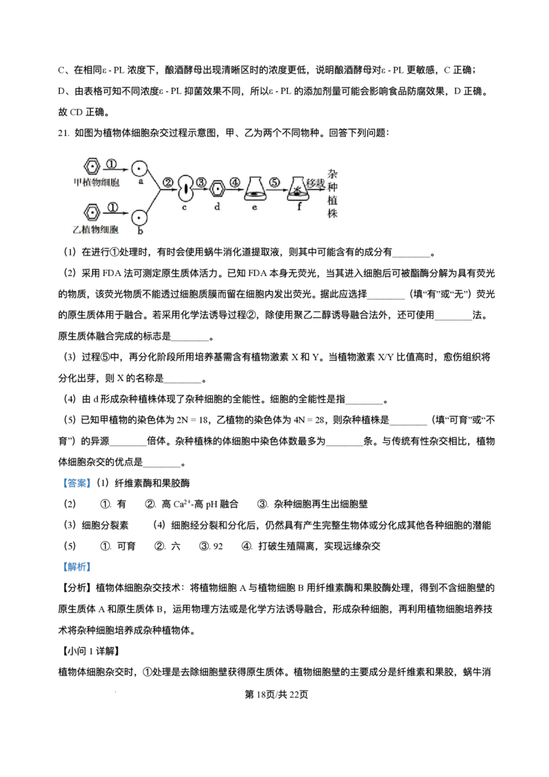 河北省石家庄市2024-2025学年高二下学期期末教学质量检测生物试卷（含答案）_2025年7月_250711河北省石家庄市2024-2025学年高二下学期期末教学质量检测（全科）