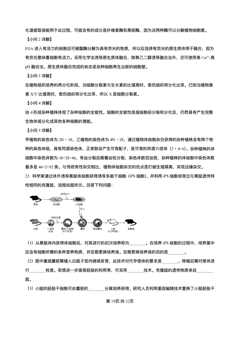 河北省石家庄市2024-2025学年高二下学期期末教学质量检测生物试卷（含答案）_2025年7月_250711河北省石家庄市2024-2025学年高二下学期期末教学质量检测（全科）