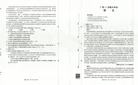 广西省2025届高三上学期12月联考（26-182C）语文_2025年12月_251228金太阳&middot;广西省2025届高三上学期12月联考（26-182C）（全科）