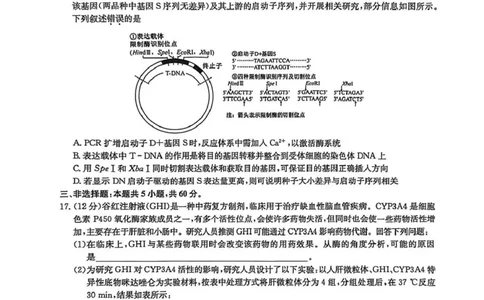 宜春市十校协作体2025~2026学年高三(上)第一次联考生物_2025年12月_251201江西省宜春市十校协作体2025-2026学年高三上学期第一次联考（全科）