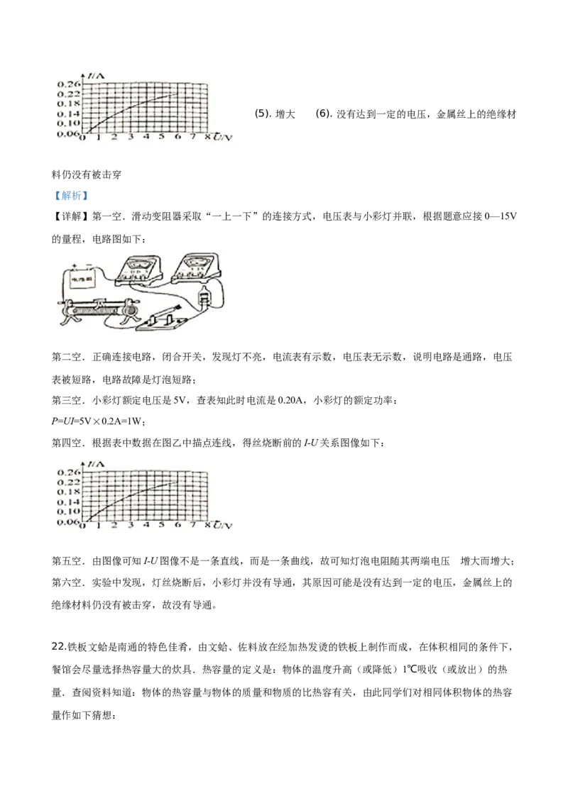 精品解析：2019年江苏省南通市中考物理试题（解析版）_中考真题_4.物理中考真题2015-2024年_2019年中考物理真题175份_2019年中考真题精品解析物理（江苏南通市）精编word版