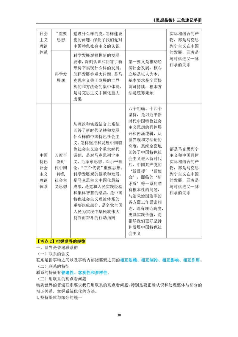 教师资格《（高中）思想品德》三色速记手册_4-教培资料-26年最新资料-同步更新_初中高中教资_03科三专项（进去保存报考的学科即可）_03科三初高中三色笔记（无水印版）_高中