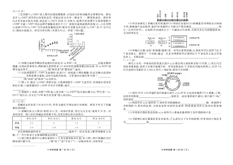 2026届广东衡水金卷高三上学期10月联考生物试题+答案_2511022026届广东衡水金卷高三上学期10月联考（全科）