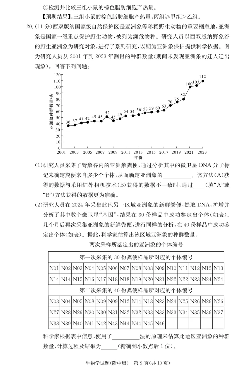 湖南师大附中2026届高三月考试卷（四）生物_2025年12月_251202湖南师范大学附属中学2026届高三上学期月考（四）_湖南师范大学附属中学2026届高三上学期月考（四）生物