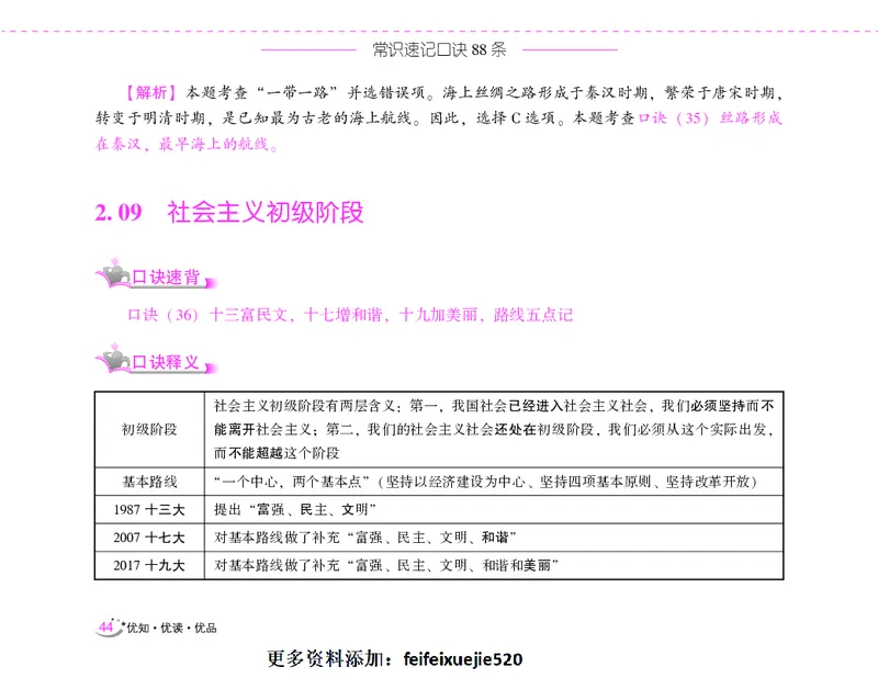 李梦娇常识速记口诀88条（8.0版）_26吉林考备考资料包_04行测资料包（笔记图推导图等）_42常识口诀88条
