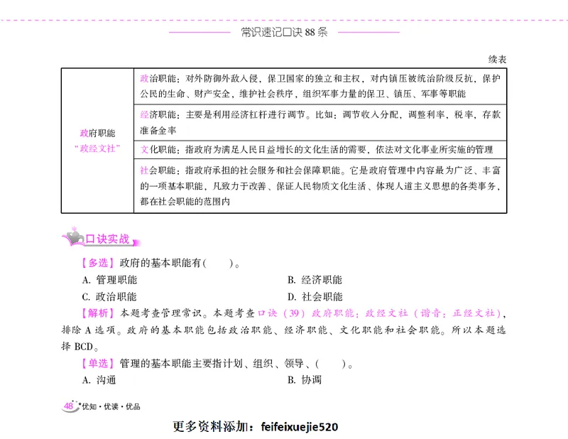 李梦娇常识速记口诀88条（8.0版）_26吉林考备考资料包_04行测资料包（笔记图推导图等）_42常识口诀88条