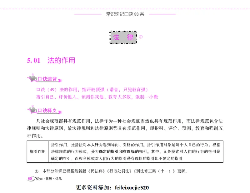 李梦娇常识速记口诀88条（8.0版）_26吉林考备考资料包_04行测资料包（笔记图推导图等）_42常识口诀88条